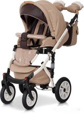 Детская коляска 2 в 1 Riko Brano Ecco 12 Caramel (коричнова шкіра - карамельна тканина)